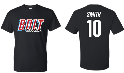 Bolt Baseball T shirt personalized