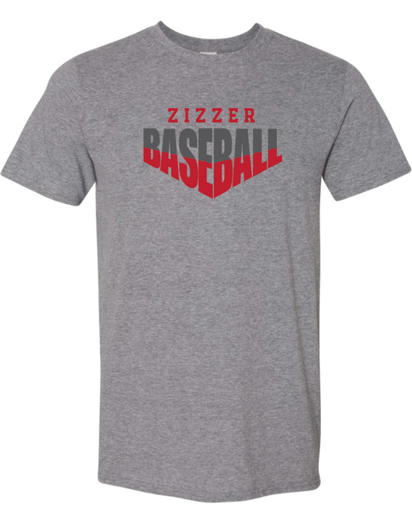 Zizzer Boys Baseball Grey T-shirt