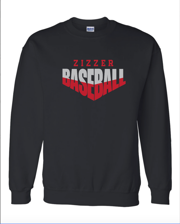 Zizzer Boys Baseball Black - Crewneck