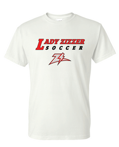 Zizzer Lady Soccer White T-shirt
