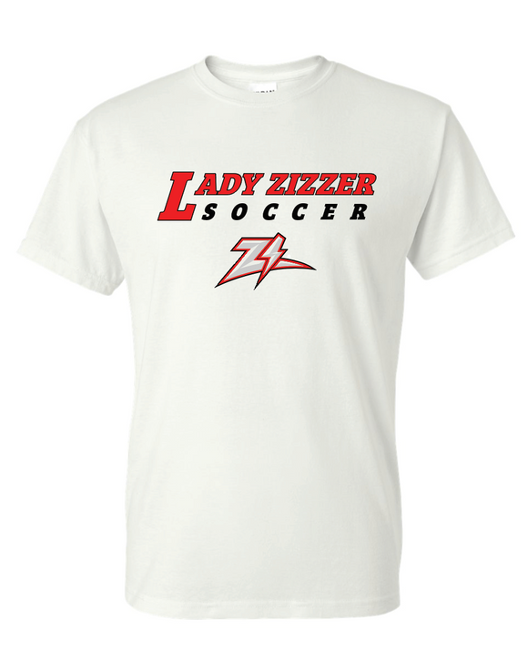 Zizzer Lady Soccer White T-shirt