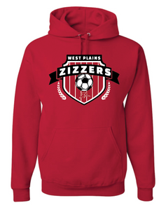 Zizzer Soccer Hooded Sweatshirt Red Design