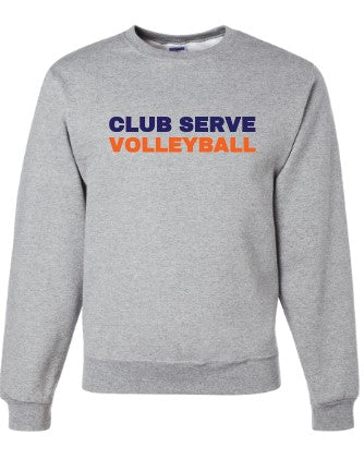 Club Serve Volleyball Gray Crewneck