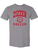 Zizzer Soccer Personalized Gray Shirt