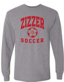 Zizzer Soccer Personalized Gray Shirt