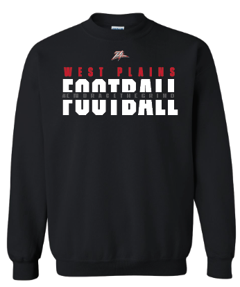 West Plains Middle School Football Crewneck  Embrace The Grind