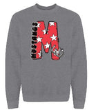 Mustangs Big M on Dark Gray