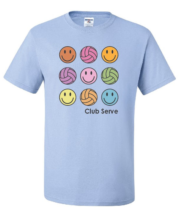 Club Serve Smiley Face Light blue