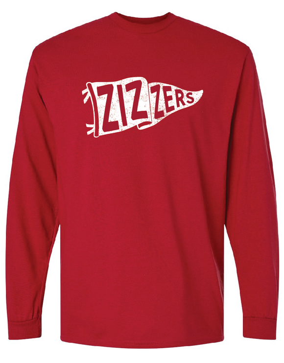 Zizzer Middle SChool Cheer Red Long Sleeve